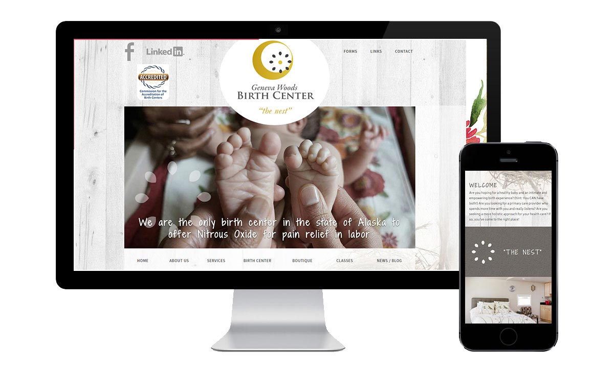 web design birth center anchorage